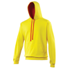 Varsity Hoodie in sunyellow-firered