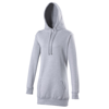 Girlie Longline Hoodie in heather-grey