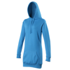 Girlie Longline Hoodie in sapphire-blue