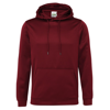 Sports Polyester Hoodie in burgundy