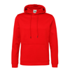 Sports Polyester Hoodie in fire-red