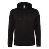 Sports Polyester Hoodie in jet-black