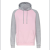 Baseball Hoodie in babypink-heathergrey