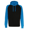 Baseball Hoodie in jetblack-sapphireblue