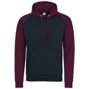 Baseball Hoodie in oxfordnavy-burgundy