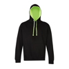 Superbright Hoodie in jetblack-electricgreen