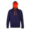 Superbright Hoodie in oxfordnavy-electricorange