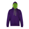 Superbright Hoodie in purple-electricgreen