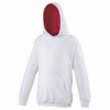 Kids Varsity Hoodie in arcticwhite-hotpink