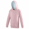 Kids Varsity Hoodie in babypink-arcticwhite