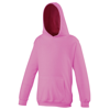 Kids Varsity Hoodie in candyflosspink-hotpink