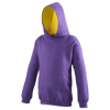 Kids Varsity Hoodie in purple-sunyellow