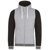 Urban Varsity Zoodie in heathergrey-jetblack