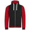 Urban Varsity Zoodie in jetblack-firered