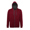 Varsity Zoodie in burgundy-charcoal