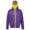 Varsity Zoodie in purple-sunyellow