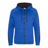 Sports Polyester Zoodie in royalblue-jetblack