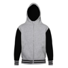 Kids Urban Varsity Zoodie in heathergrey-jetblack