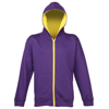 Kids Varsity Zoodie in purple-sunyellow