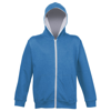 Kids Varsity Zoodie in sapphireblue-heathergrey