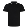 Stretch Tipped Polo in black-white