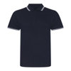 Stretch Tipped Polo in navy-white
