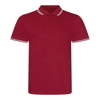 Stretch Tipped Polo in red-white