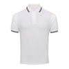 Stretch Tipped Polo in white-navy