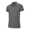 Melange Short Sleeve Polo Shirt in dark-grey-heather