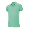 Melange Short Sleeve Polo Shirt in green-heather