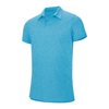 Melange Short Sleeve Polo Shirt in tropical-blue-heather