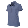 Women'S Melange Short Sleeve Polo Shirt in blue-heather