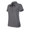Women'S Melange Short Sleeve Polo Shirt in dark-grey-heather