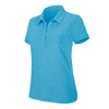 Women'S Melange Short Sleeve Polo Shirt in tropical-blue-heather