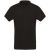 Organic Piqué Short Sleeve Polo Shirt in black