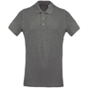 Organic Piqué Short Sleeve Polo Shirt in grey-heather