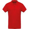 Organic Piqué Short Sleeve Polo Shirt in red