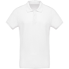 Organic Piqué Short Sleeve Polo Shirt in white