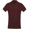Organic Piqué Short Sleeve Polo Shirt in wine-heather