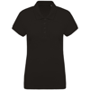 Women'S Organic Piqué Short Sleeve Polo Shirt in black