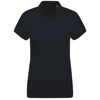 Women'S Organic Piqué Short Sleeve Polo Shirt in navy