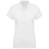 Women'S Organic Piqué Short Sleeve Polo Shirt in white