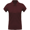 Women'S Organic Piqué Short Sleeve Polo Shirt in wine-heather
