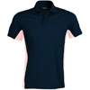 Flags Short Sleeve Bi-Colour Polo Shirt in navy-pink