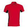 Flags Short Sleeve Bi-Colour Polo Shirt in red-black