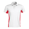 Flags Short Sleeve Bi-Colour Polo Shirt in white-red