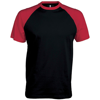 Baseball Contrast T-Shirt in black-red