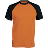 Baseball Contrast T-Shirt in orange-black