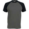 Baseball Contrast T-Shirt in slategrey-black