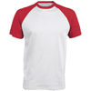 Baseball Contrast T-Shirt in white-red